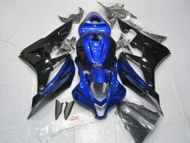 Meilleurs Kits Carénage Moto Honda CBR600RR 2007-2008 - Bleu Noir Brillant