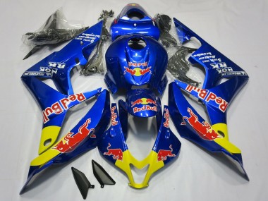 Meilleurs Carénages Moto Honda CBR600RR 2007-2008 - Bleu Jaune Red Bull
