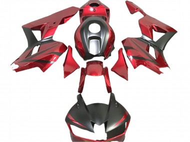 Meilleurs Carénages Moto Honda CBR600RR 2013-2023 - Rouge Foncé Noir Mat