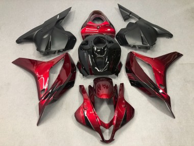 Meilleurs Carénage Moto Honda CBR600RR 2009-2012 - Rouge Noir Brillant OEM Style