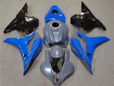 Meilleurs Carénages Moto Honda CBR600RR 2009-2012 - Gris Bleu Noir Brillant