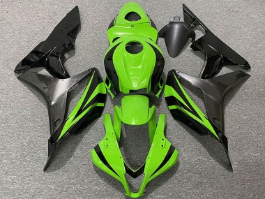 Meilleurs Carénages Moto Honda CBR600RR 2007-2008 - Vert Noir Brillant Gris OEM Style