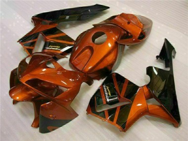 Meilleurs Kits Carénage Moto Honda CBR600RR 2005-2006 - Orange Noir