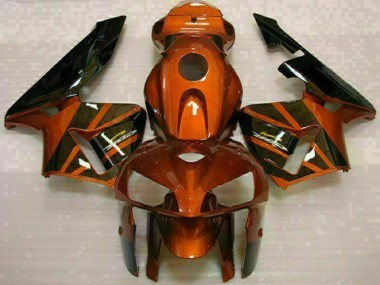 Meilleurs Kits Carénage Moto Honda CBR600RR 2005-2006 - Orange Noir