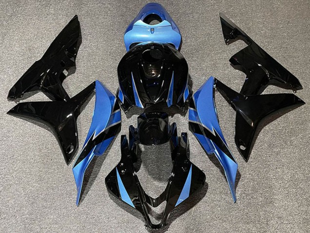 Carénages Moto Honda CBR600RR 2007-2008 - Bleu Clair Noir Brillant