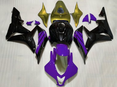 Meilleurs Carénages Moto Honda CBR600RR 2007-2008 - Or Violet Noir Brillant