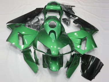 Meilleurs Carénage Moto Honda CBR600RR 2003-2004 - Vert Noir Brillant