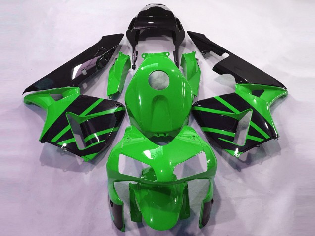 Carénages Moto Honda CBR600RR 2003-2004 - Vert Noir Brillant OEM Style