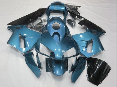 Meilleurs Carénage Moto Honda CBR600RR 2003-2004 - Bleu Clair Noir Brillant