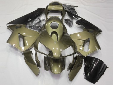 Meilleurs Carénages Moto Honda CBR600RR 2003-2004 - Olive Noir Brillant