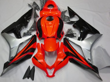Meilleurs Carénage Moto Honda CBR600RR 2007-2008 - Argent Rouge Noir Brillant OEM Style