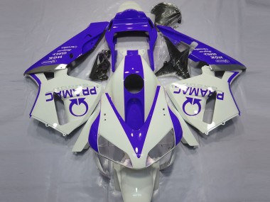 Meilleurs Carénages Moto Honda CBR600RR 2003-2004 - Blanc Bleu Pramac
