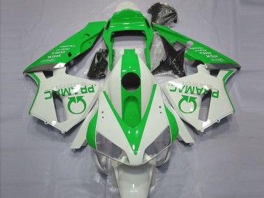 Meilleurs Carénages Moto Honda CBR600RR 2003-2004 - Blanc Vert Pramac