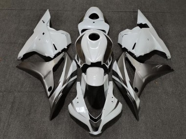Meilleurs Carénages Moto Honda CBR600RR 2009-2012 - Blanc Argent Noir Brillant
