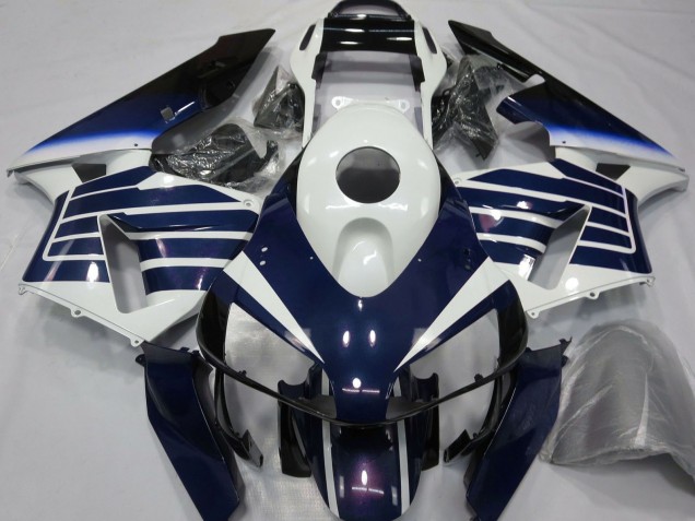 Carénages Moto Honda CBR600RR 2003-2004 - Blanc Bleu Fade