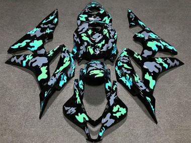 Meilleurs Carénages Moto Honda CBR600RR 2007-2008 - Vert Gris Camouflage
