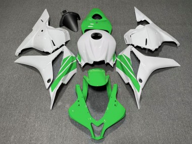 Meilleurs Carénages Moto Honda CBR600RR 2009-2012 - Blanc Vert Bande