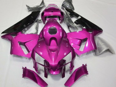 Meilleurs Carénages Moto Honda CBR600RR 2005-2006 - Rose Vif Noir CBR Style