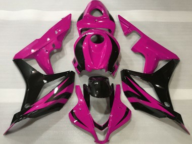 Meilleurs Carénage Moto Honda CBR600RR 2007-2008 - Rose Noir Brillant OEM Style