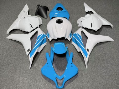 Meilleurs Carénages Moto Honda CBR600RR 2009-2012 - Blanc Bleu Clair Bande