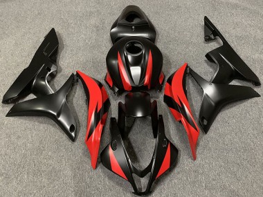 Meilleurs Carénages Moto Honda CBR600RR 2007-2008 - Rouge Noir Mat