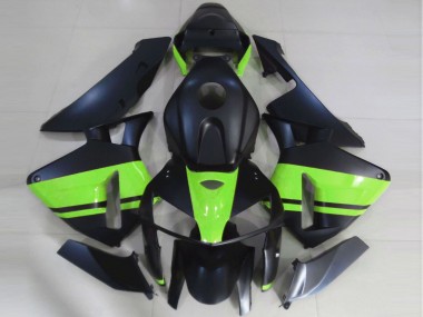 Meilleurs Carénages Moto Honda CBR600RR 2005-2006 - Noir Mat Vert Clair
