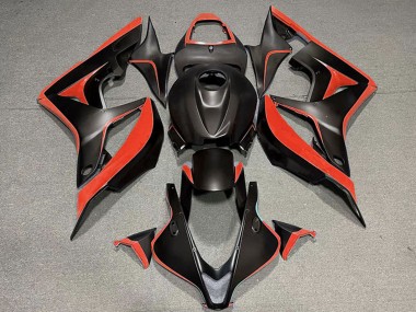 Meilleurs Carénage Moto Honda CBR600RR 2007-2008 - Rouge Noir Mat