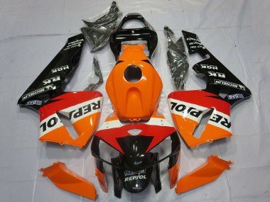 Meilleurs Carénages Moto Honda CBR600RR 2005-2006 - Orange Rouge Blanc Noir Repsol OEM Style