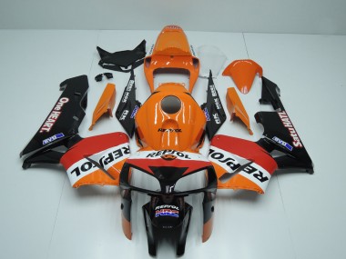 Meilleurs Carénages Moto Honda CBR600RR 2005-2006 - Orange Rouge Blanc Noir One Heart Repsol