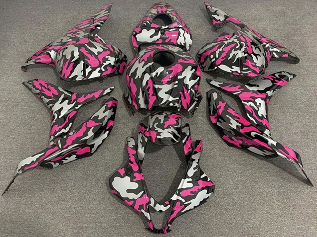 Carénages Moto Honda CBR600RR 2009-2012 - Rose Argent Camouflage