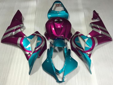 Meilleurs Carénages Moto Honda CBR600RR 2007-2008 - Rose Bleu Captain America