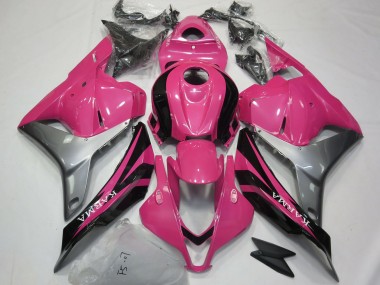 Meilleurs Carénages Moto Honda CBR600RR 2009-2012 - Argent Rose Noir Brillant OEM Style