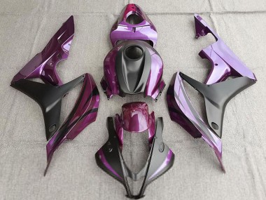 Meilleurs Carénage Moto Honda CBR600RR 2007-2008 - Violet Noir Mat