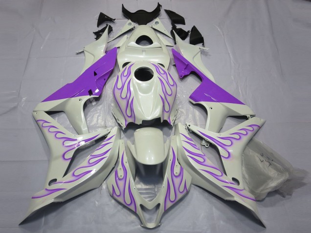 Carénages Moto Honda CBR600RR 2007-2008 - Blanc Violet Flamme