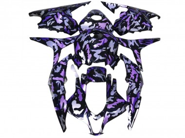Meilleurs Carénage Moto Honda CBR600RR 2009-2012 - Violet Argent Camouflage