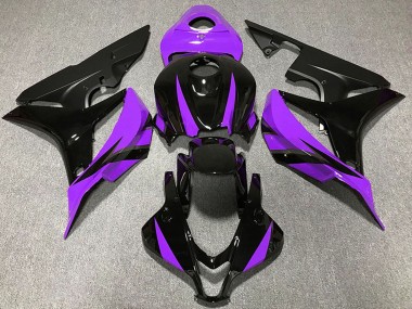 Meilleurs Carénages Moto Honda CBR600RR 2007-2008 - Violet Noir Brillant Noir Mat
