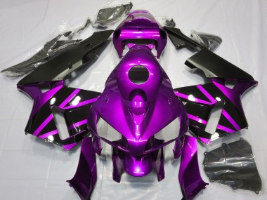 Meilleurs Carénages Moto Honda CBR600RR 2005-2006 - Violet Noir Brillant Design