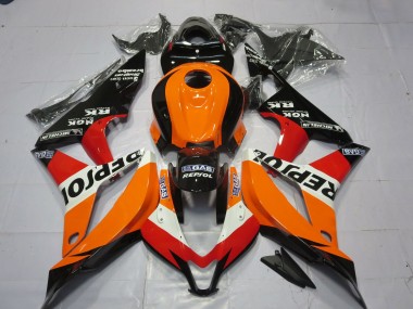 Meilleurs Carénage Moto Honda CBR600RR 2007-2008 - Orange Blanc Rouge Noir Brillant Repsol