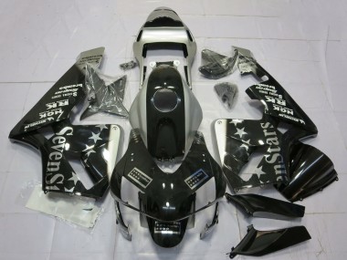 Meilleurs Carénages Moto Honda CBR600RR 2003-2004 - Argent Noir Brillant SevenStars