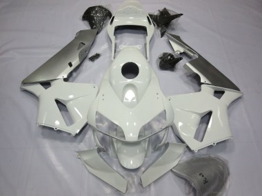 Meilleurs Carénages Moto Honda CBR600RR 2003-2004 - Argent Blanc