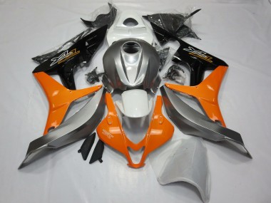 Meilleurs Carénages Moto Honda CBR600RR 2007-2008 - Argent Orange Noir Brillant
