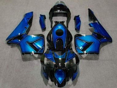 Meilleurs Carénages Moto Honda CBR600RR 2003-2004 - Bleu Noir Brillant