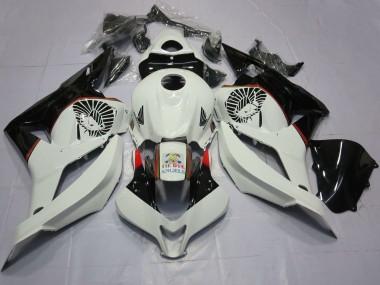 Meilleurs Carénages Moto Honda CBR600RR 2009-2012 - Blanc Noir Brillant Tie Dye