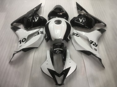 Meilleurs Carénages Moto Honda CBR600RR 2009-2012 - Blanc Noir Brillant Repsol
