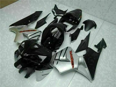 Meilleurs Carénages Moto Honda CBR600RR 2005-2006 - Noir Brillant Argent