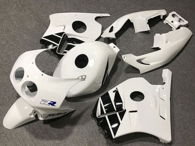 Meilleurs Carénages Moto Honda CBR250RR 1990-1998 - Blanc Noir Brillant