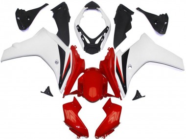 Meilleurs Carénages Moto ABS Honda CBR600F 2011-2013 - Blanc Rouge Noir Brillant