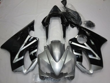 Meilleurs Carénages Moto Honda CBR600 F4i 2004-2007 - Argent Noir Brillant