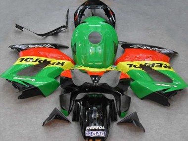 Meilleurs Carénages Moto Honda VFR 800 2002-2013 - Vert Jaune Rouge Noir Repsol
