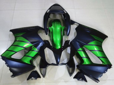 Meilleurs Carénages Moto Honda VFR 800 2002-2013 - Vert Noir Mat